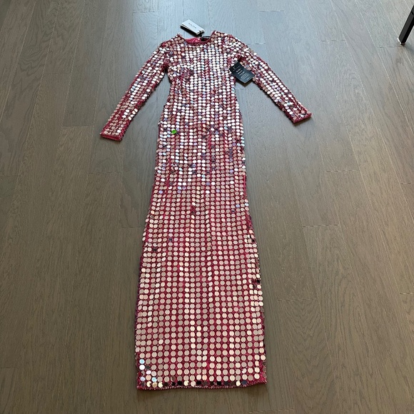 Retrofete Pink Sequin Maxi Dress - Picture 2 of 14